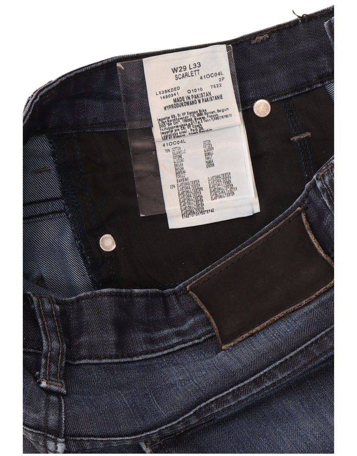 LEE ženske uske traperice Scarlett W29 L33 plavi pamuk