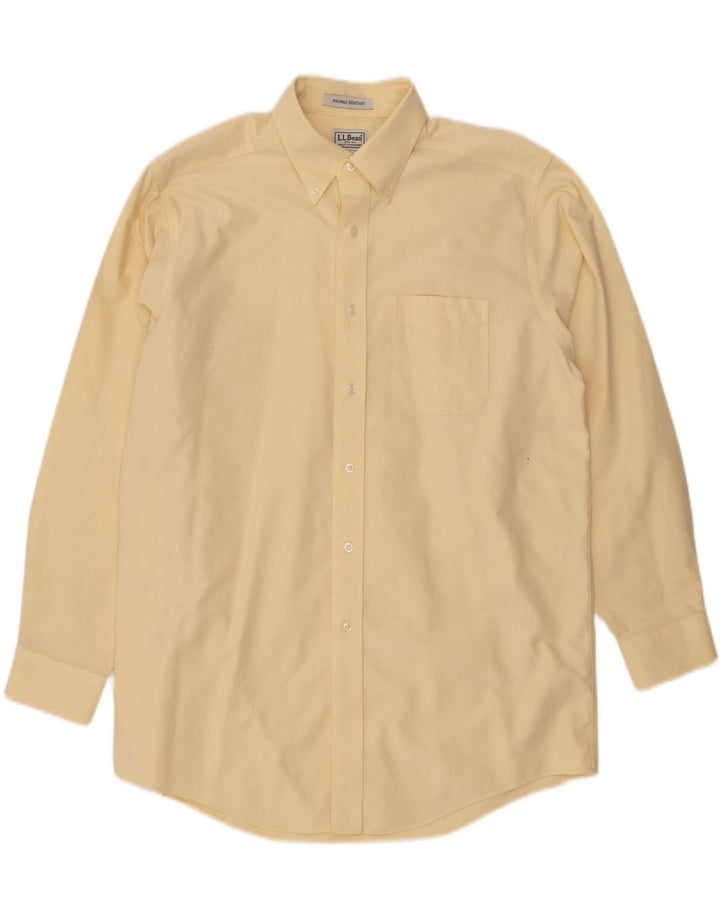 L.L.BEAN Mens Shirt Size 16 Large Yellow Cotton Vintage L.L.Bean and Second-Hand L.L.Bean from Messina Hembry 