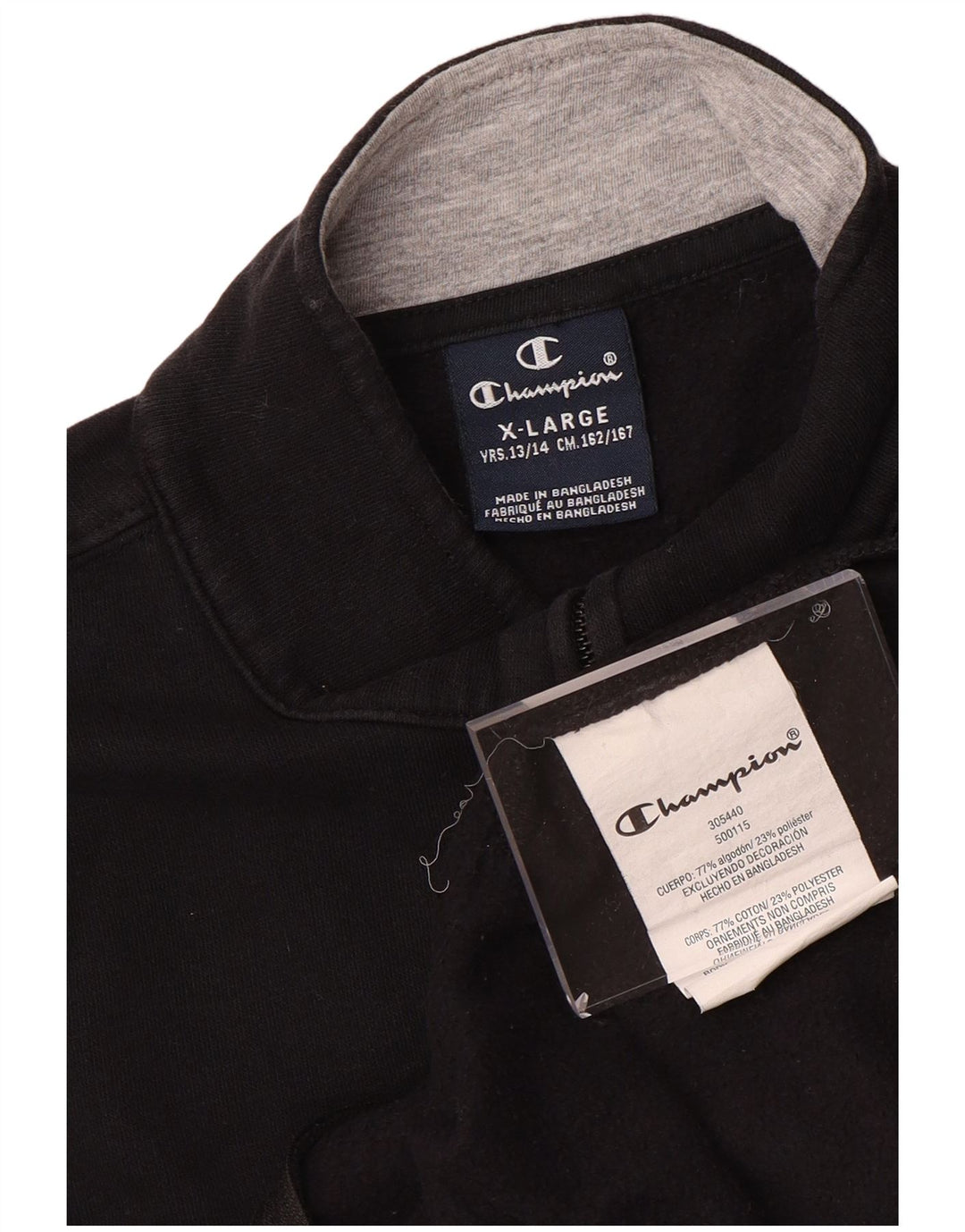 CHAMPION Gornja jakna trenirke za dječake 13-14 godina XL crni pamuk