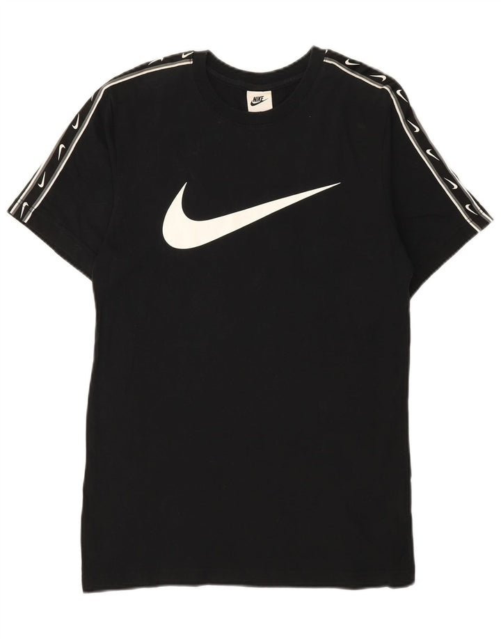 NIKE Mens Graphic T-Shirt Top Small Black Cotton