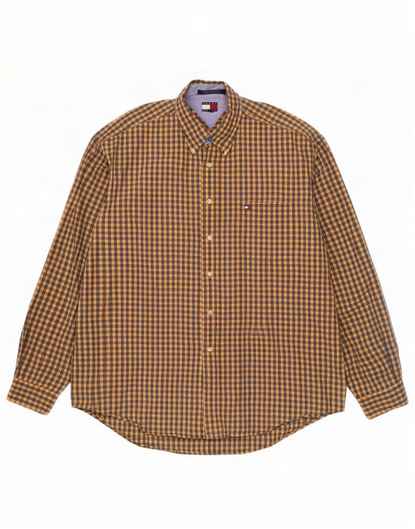 Tommy Hilfiger muška košulja XL žuti gingham pamuk