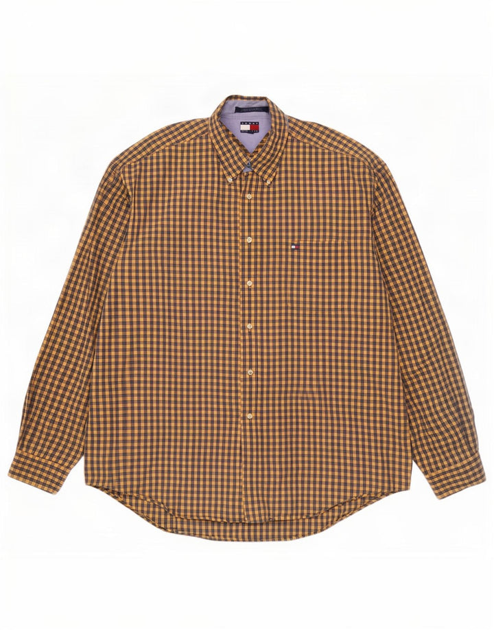 Tommy Hilfiger muška košulja XL žuti gingham pamuk