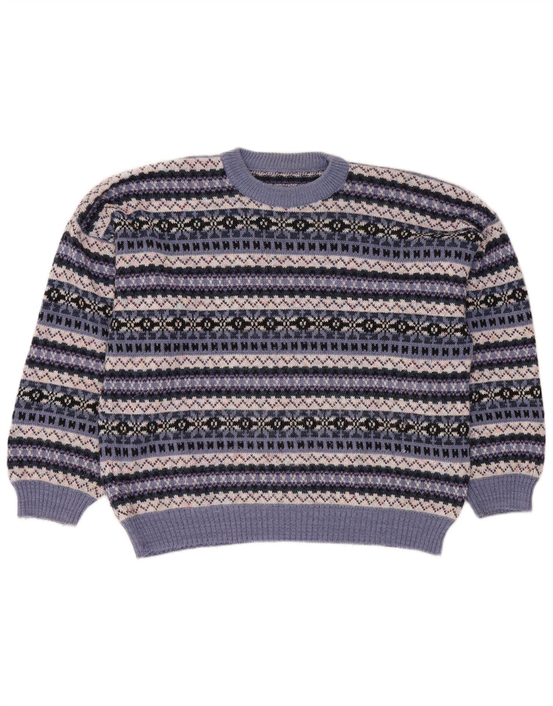 Vintage ženski džemper s okruglim izrezom UK 18 XL Višebojni Fair Isle