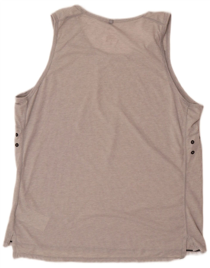 Nike Dri Fit Vest Top Large Grey Colourblock Poliester
