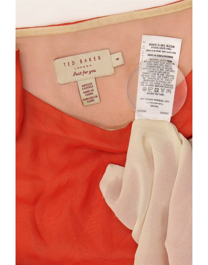 Ted Baker ženski prsluk, gornji dio veličine 4, veliki narančasti poliester