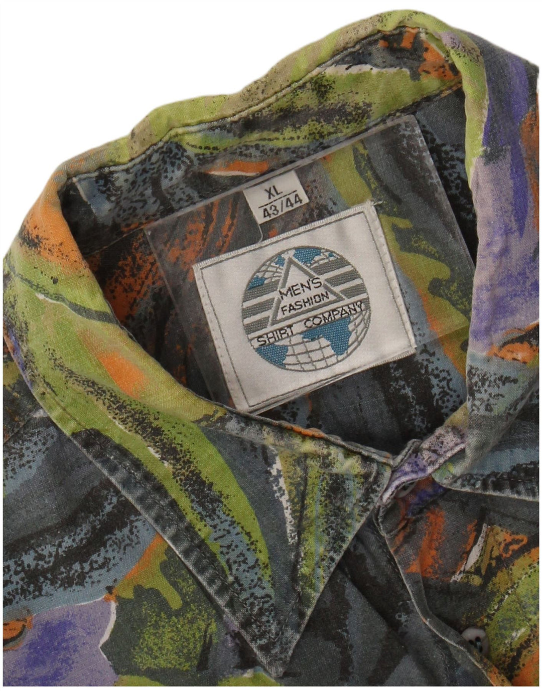 VINTAGE muška košulja s apstraktnim uzorkom, veličina 43/44 XL, višebojna