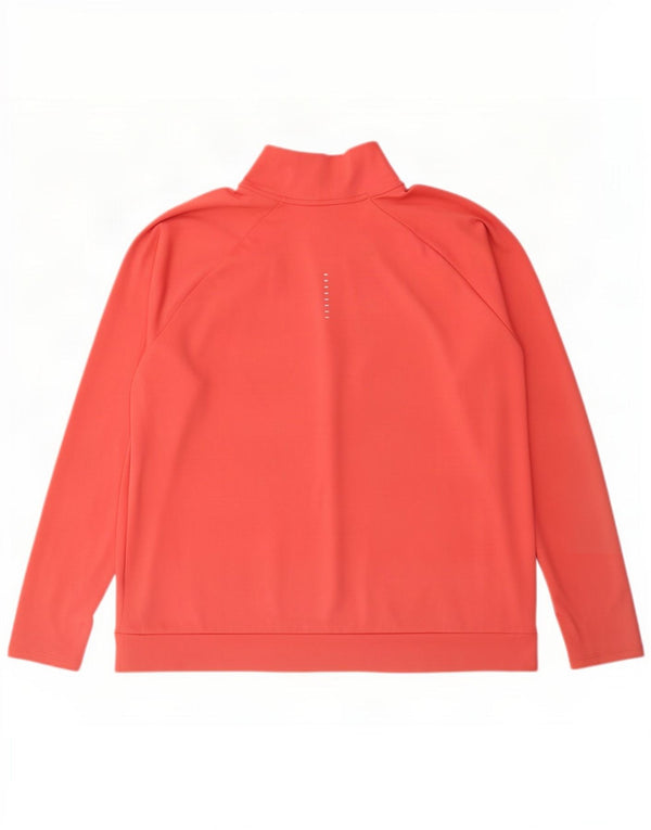 Nike Ženska trenirka Dri Fit Zip Neck Top UK 18 XL Ružičasti poliester