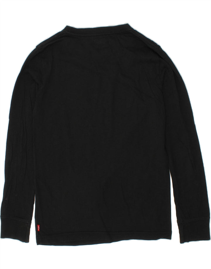 LEVI'S Boys Graphic Top Long Sleeve 11-12 Years Black Vintage Levi's and Second-Hand Levi's from Messina Hembry 