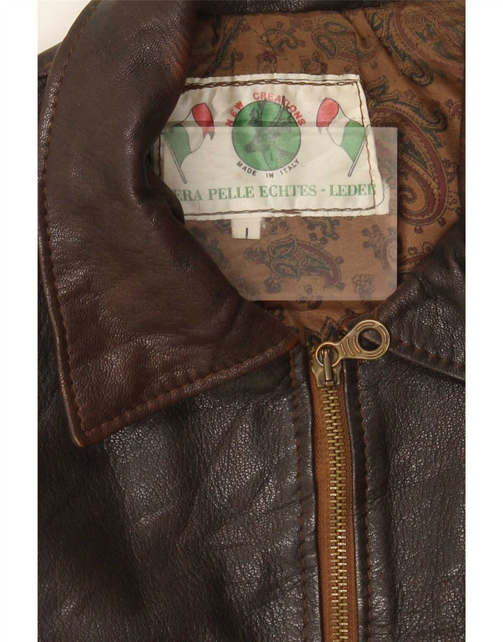 Vintage muška kožna jakna UK 40 Large Brown