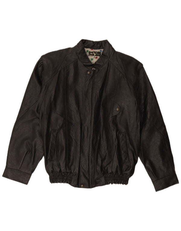 VINTAGE muška kožna jakna UK 42 XL crna