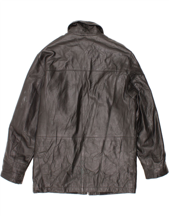CONBIPEL Womens Leather Jacket IT 44 Medium Black Leather Vintage Conbipel and Second-Hand Conbipel from Messina Hembry 