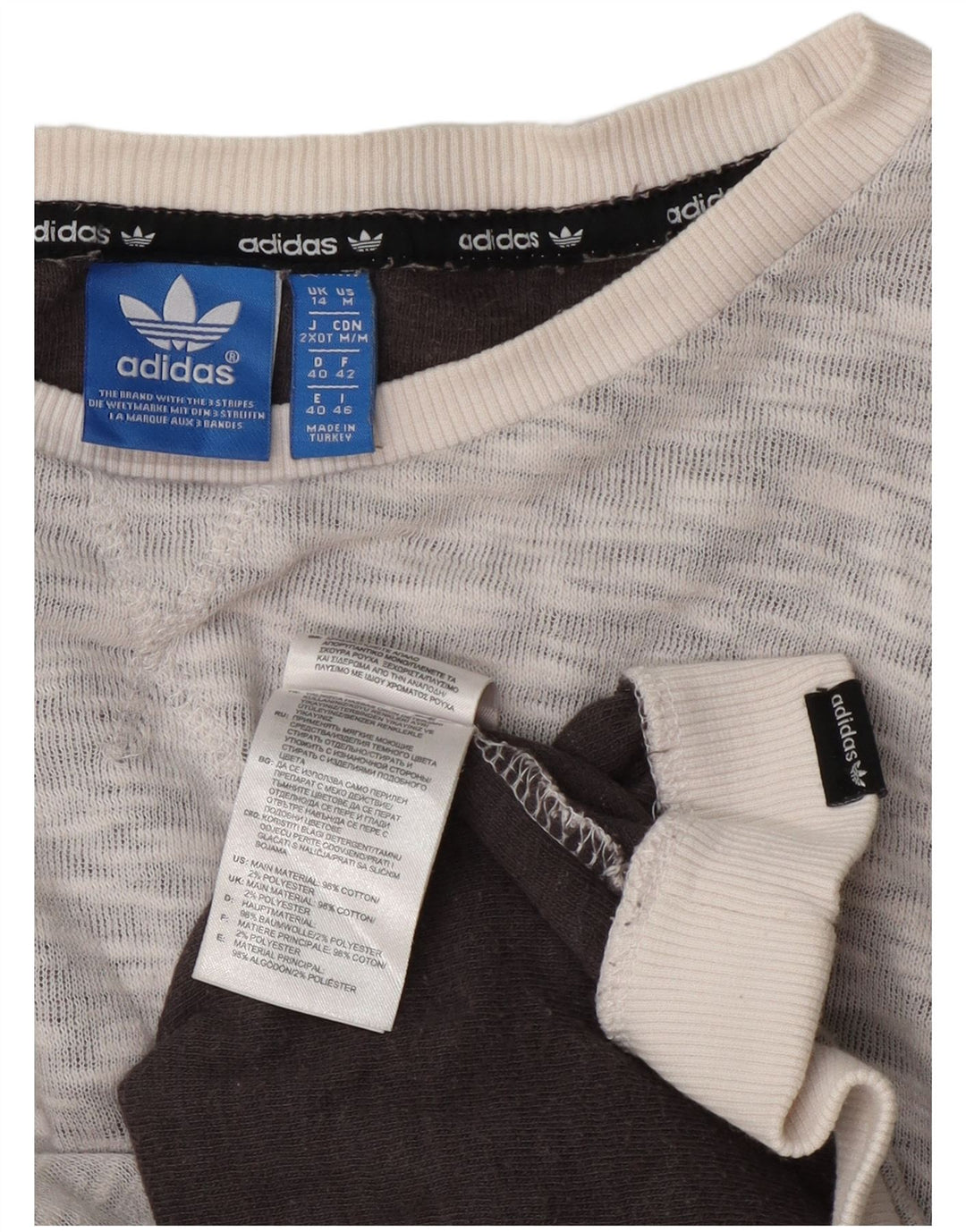 Adidas ženska majica s motivima prekomjerne majice UK 14 Large Grey Flected