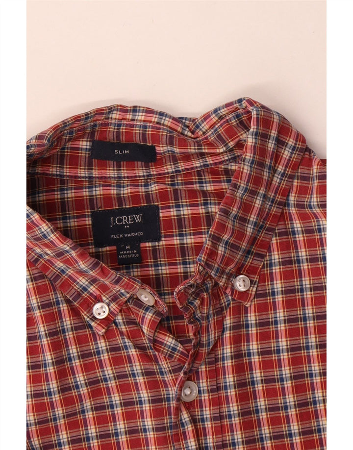 J. CREW Muška uska košulja Srednji crveni karirani pamuk