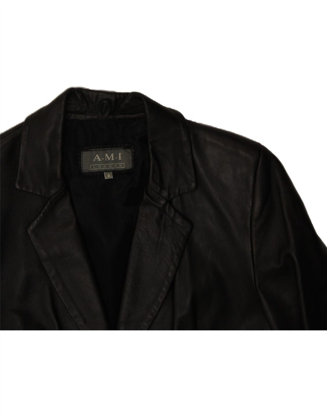 VINTAGE Womens Leather Coat UK 10 Small Black Leather Vintage Vintage and Second-Hand Vintage from Messina Hembry 