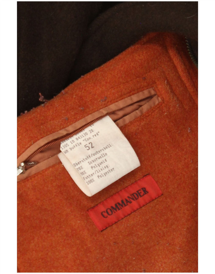 Muški duffle kaput s kapuljačom Commander EU 52 XL smeđa vuna