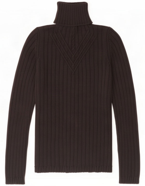 Zara ženski pulover s rol izrezom UK 14 Large Black Cotton