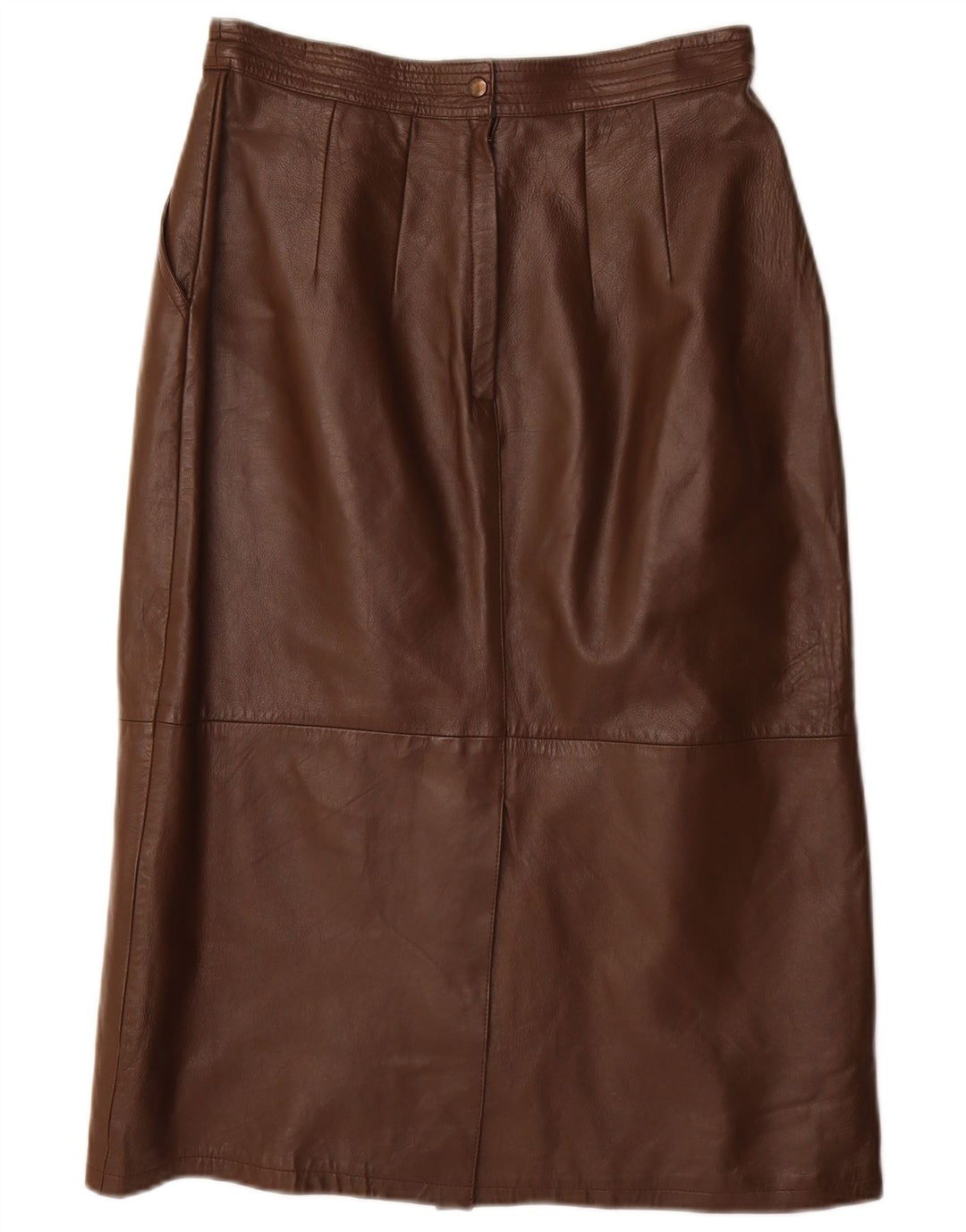 VINTAGE ženska pencil suknja IT 40 Mala W28 smeđa koža