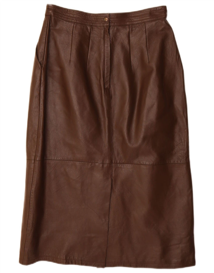 VINTAGE ženska pencil suknja IT 40 Mala W28 smeđa koža