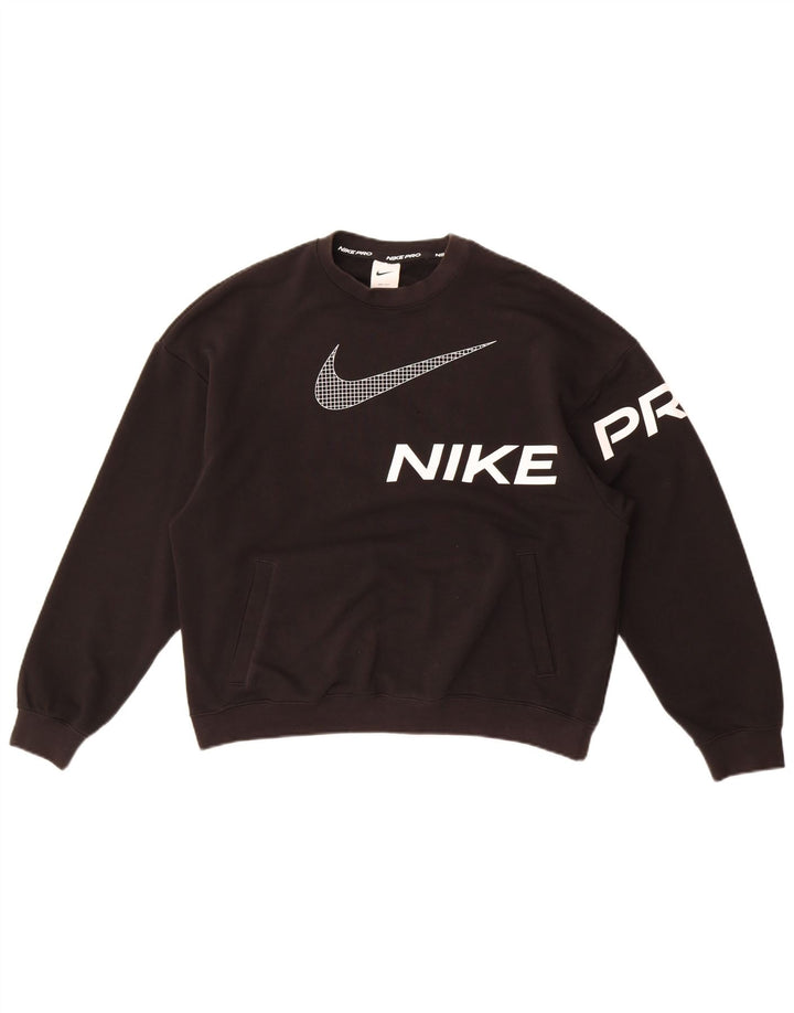 Nike Ženska majica s grafičkim motivima UK 10 Mali crni pamuk
