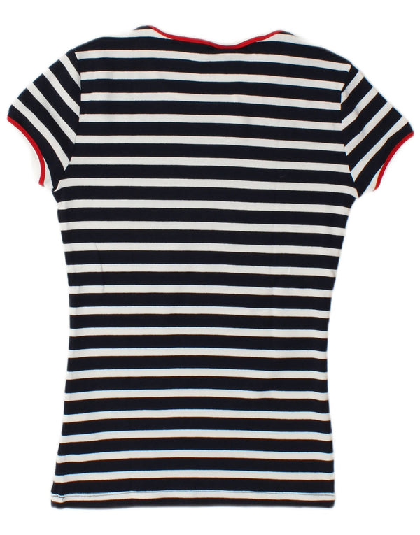 Tommy Hilfiger Ženska grafička majica kratkih rukava UK 10 Mala tamnoplava na pruge