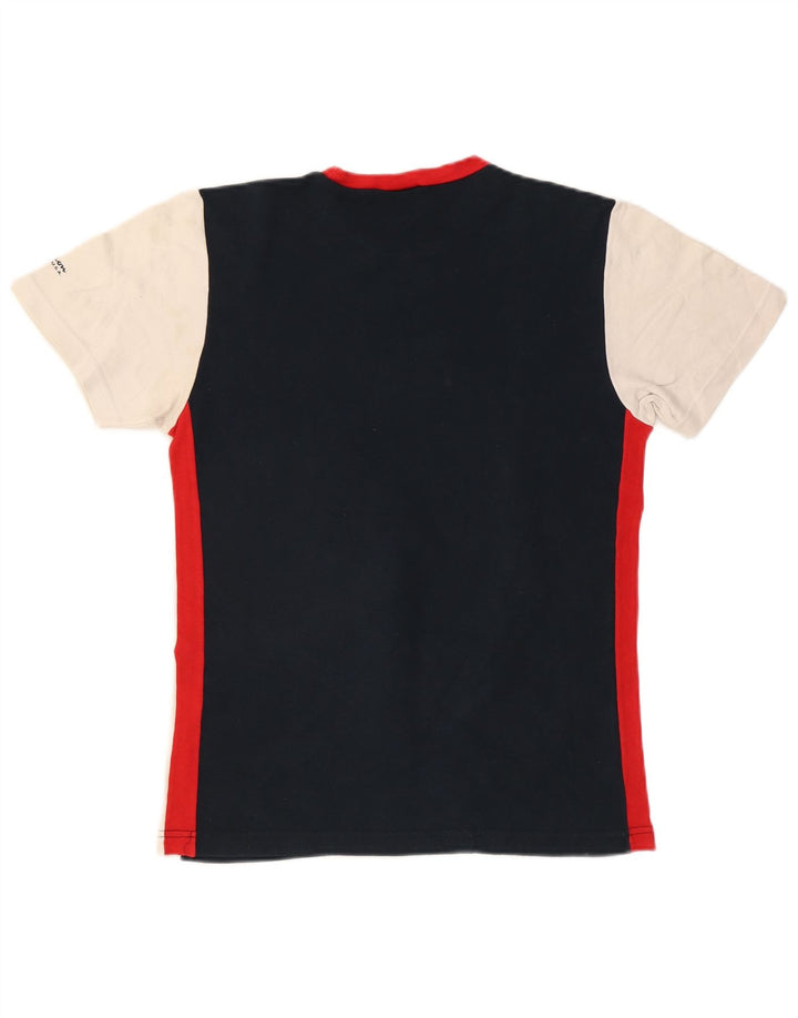 CHAMPION Ženska majica kratkih rukava s grafičkim motivima UK 18 XL tamnoplavi pamuk u blokovima boja