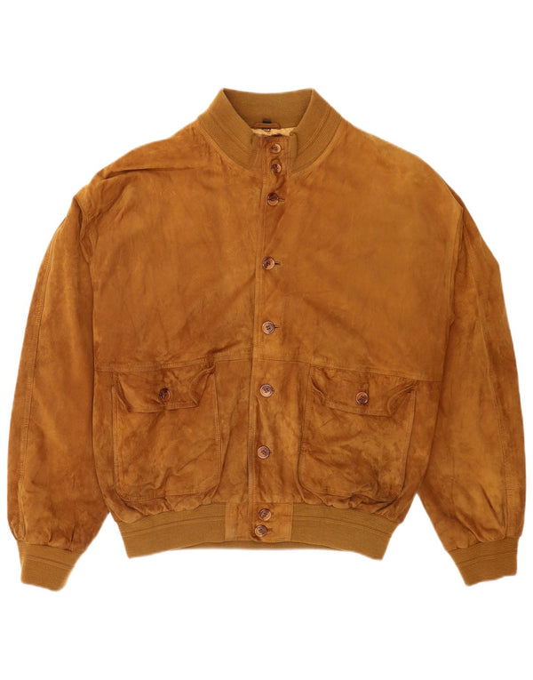 Vintage muška bomber jakna od brušene kože IT 56 2XL bež koža