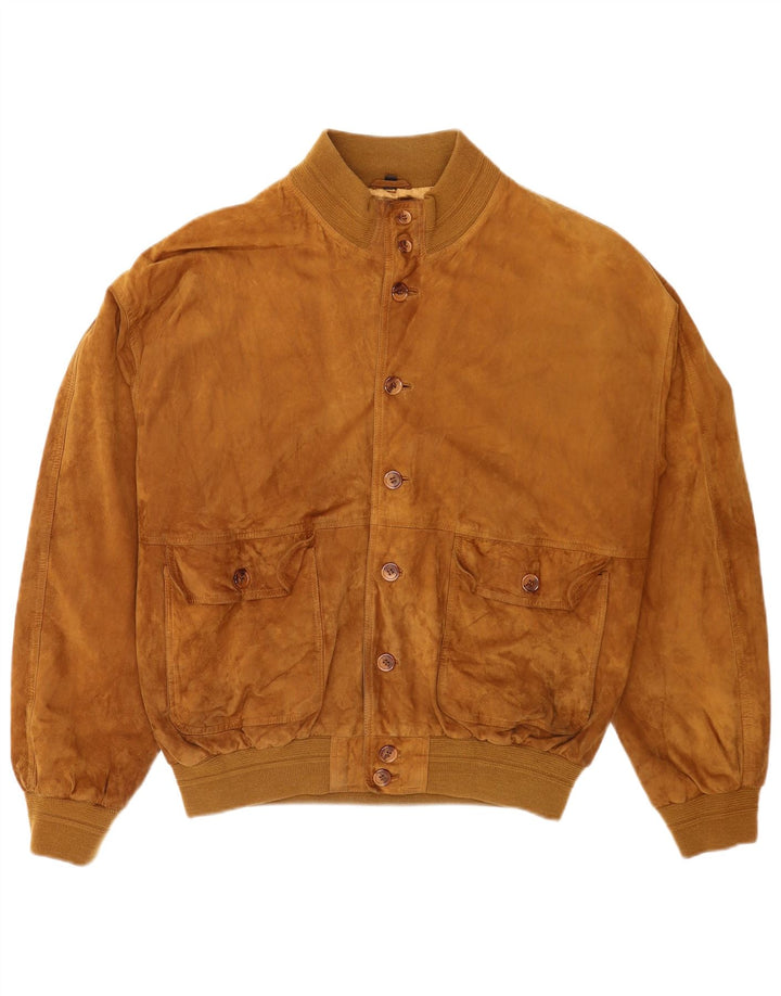 Vintage muška bomber jakna od brušene kože IT 56 2XL bež koža