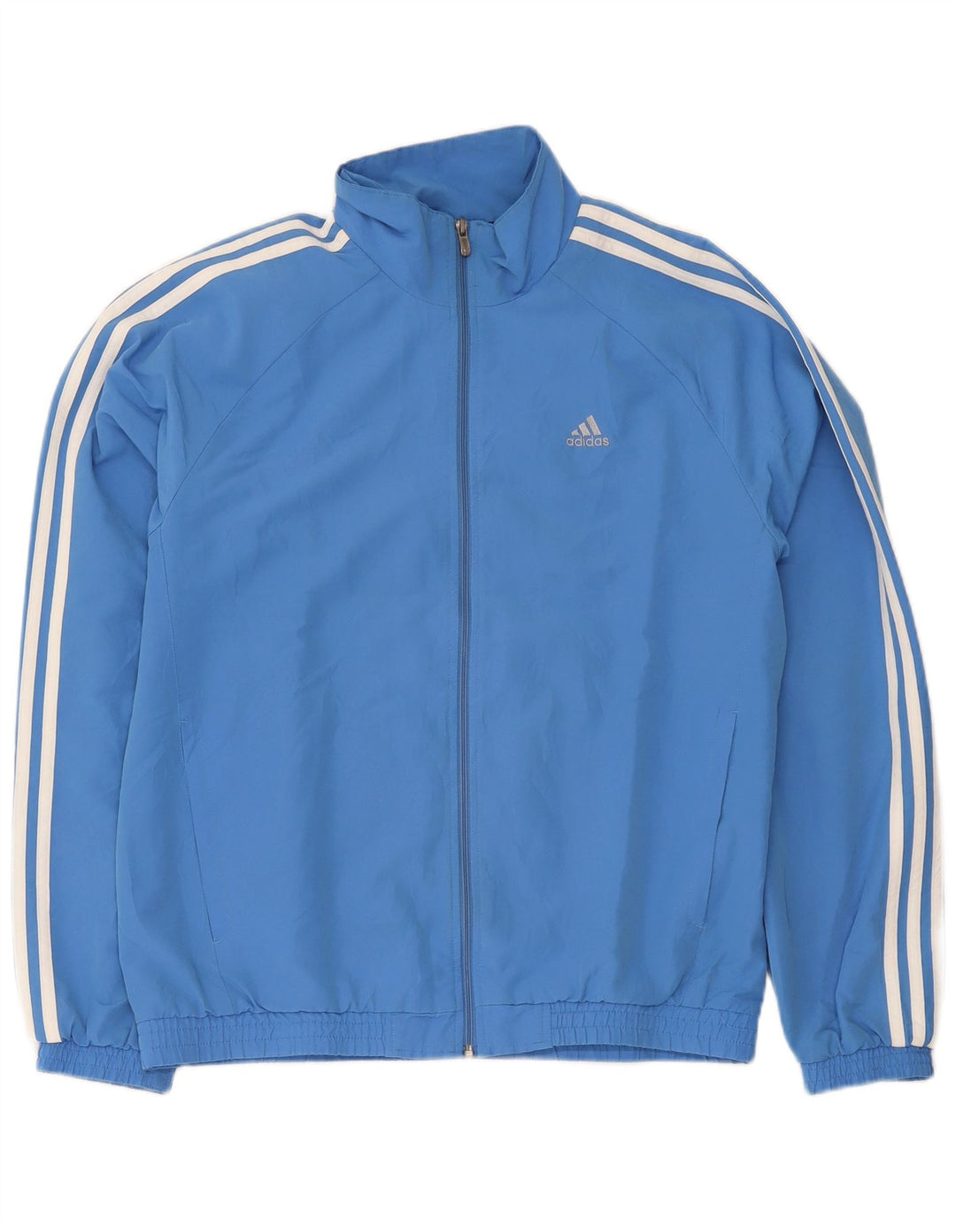 Adidas muška trenirka gornja jakna Srednje plava poliesterska sportska