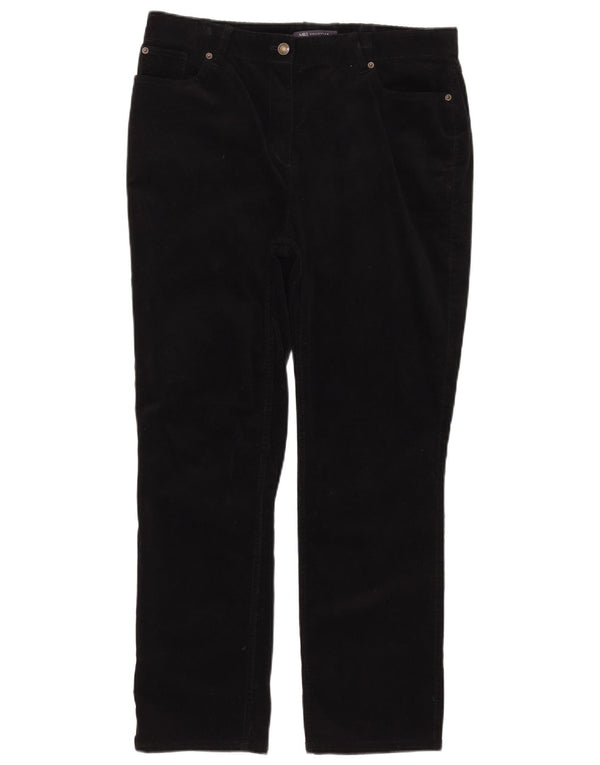 Marks & Spencer ženske hlače od samta visokog struka UK 14 Large W34 L28 Bla