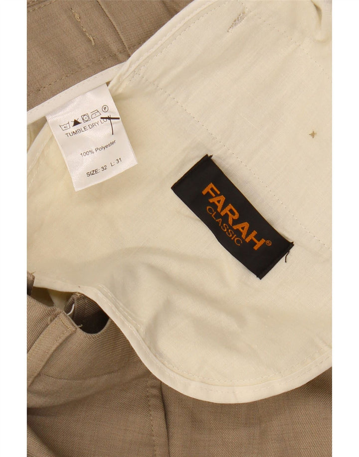 FARAH Womens Classic Straight Chino Trousers W32 L31  Grey Polyester