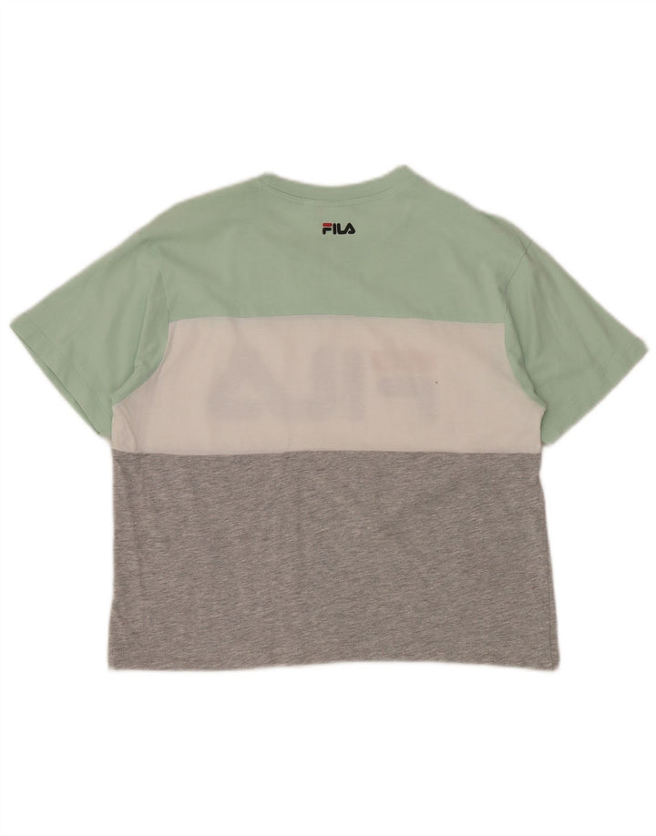 FILA majica kratkih rukava s grafičkim motivima UK 10 Small Green Colourblock
