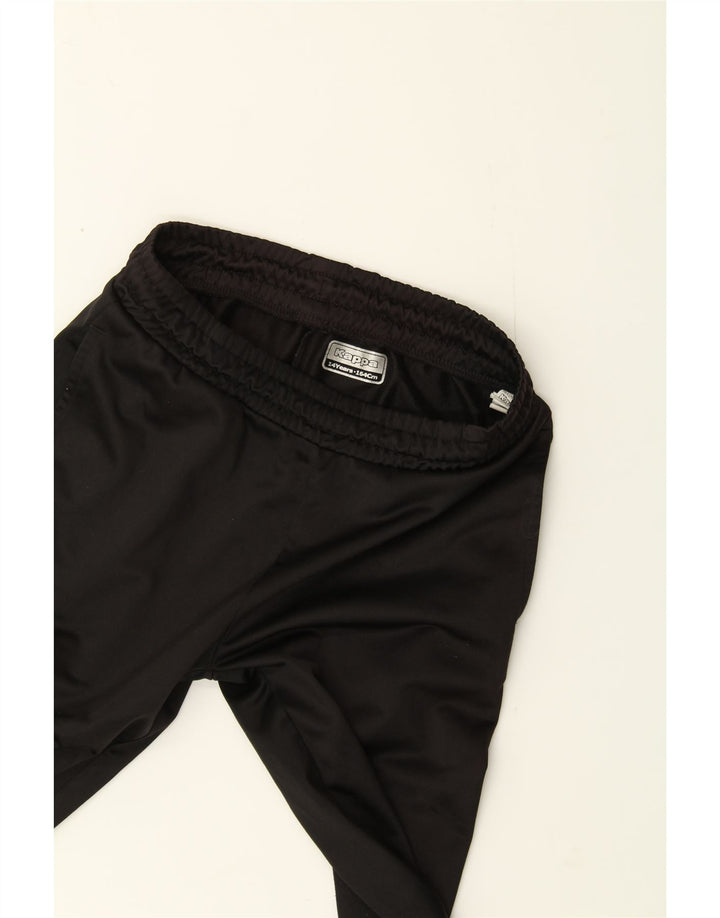 KAPPA Boys Tracksuit Trousers Joggers 13-14 Years Black Polyester Vintage Kappa and Second-Hand Kappa from Messina Hembry 