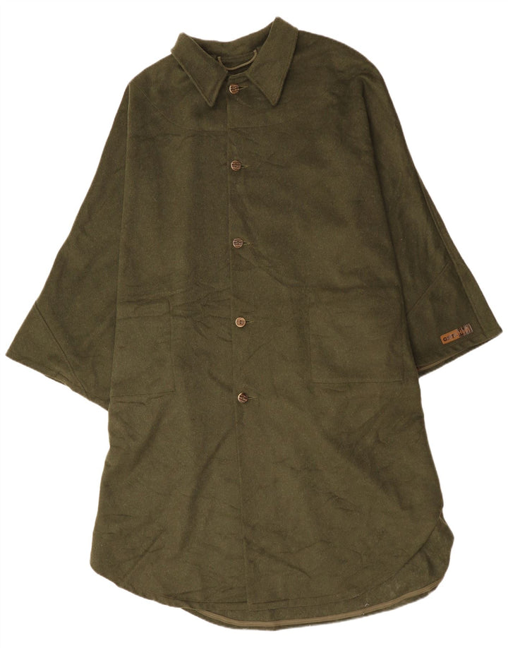 Vintage muški pončo kaput jedna veličina zelena