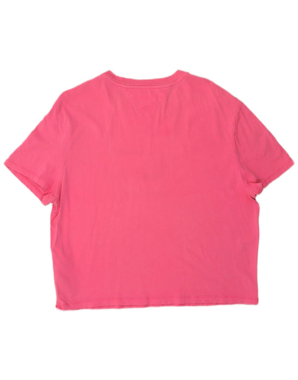 Tommy Hilfiger Ženska majica kratkih rukava s grafičkim motivima UK 16 Large Pink Cotton