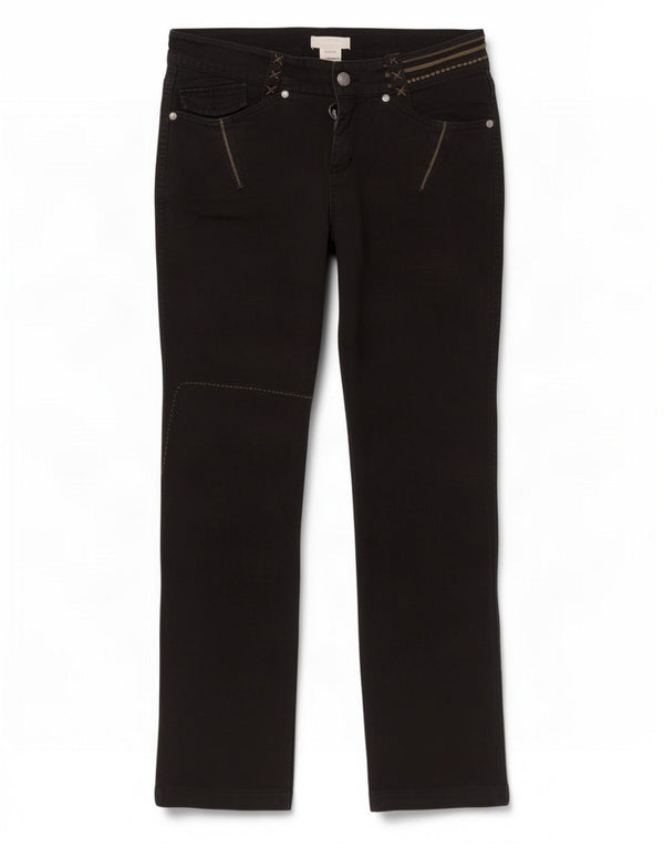 Diesel ženske ležerne hlače Bootcut W28 L29 crni pamuk