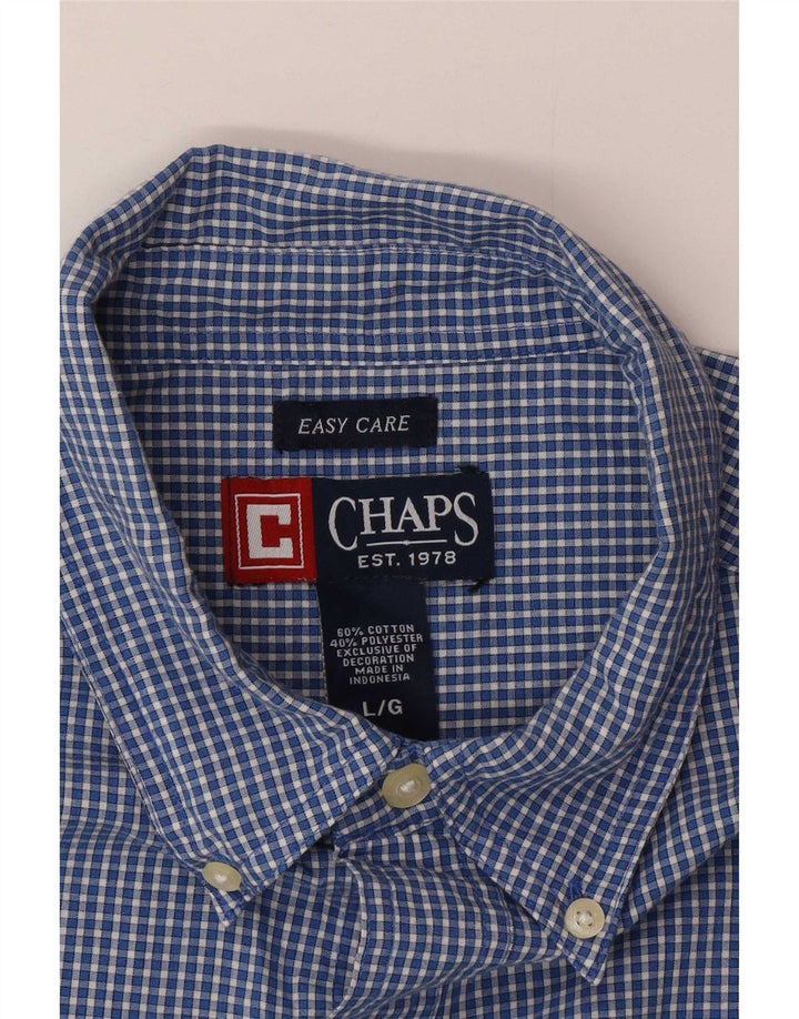 Chaps muška majica kratkih rukava veliki plavi karirani pamuk