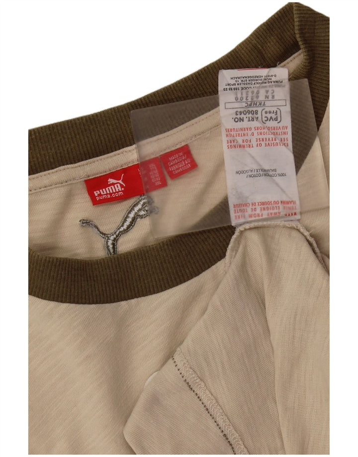 Puma muška majica kratkih rukava s grafičkim motivima 2XL, bež pamuk