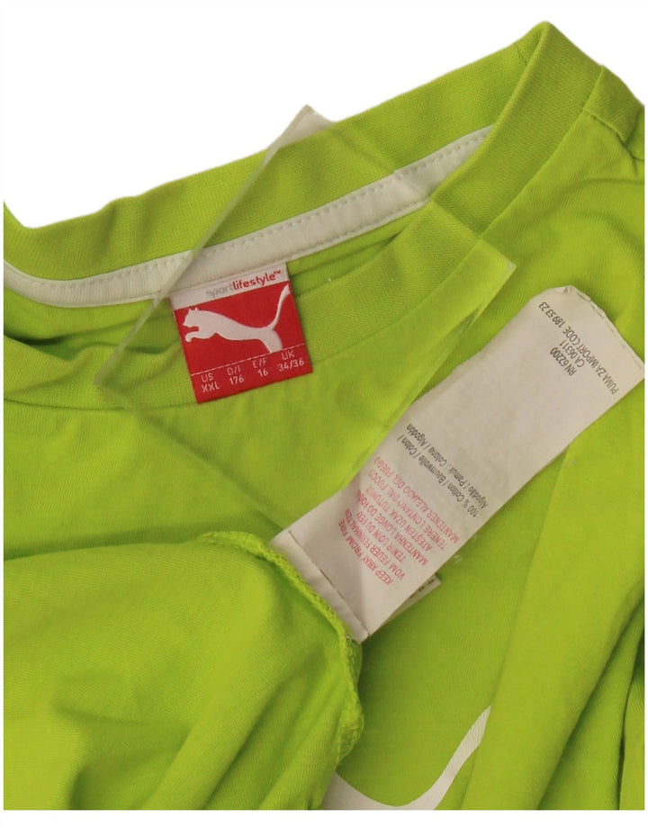 PUMA majica kratkih rukava za djevojčice, 15-16 godina, zeleni pamuk