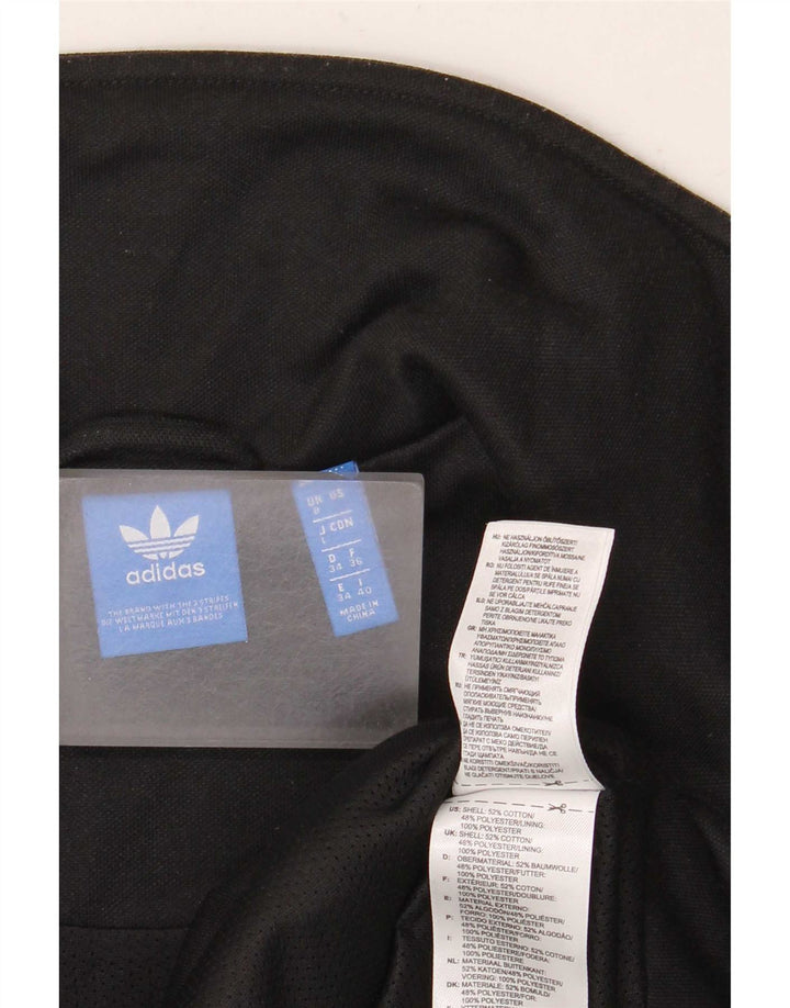 Adidas ženska trenirka gornja jakna UK 8 Mala crna pamuk