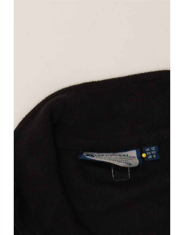 MOUNTAIN WAREHOUSE Womens Fleece Jacket UK 12 Medium  Black Polyester Vintage Mountain Warehouse and Second-Hand Mountain Warehouse from Messina Hembry 