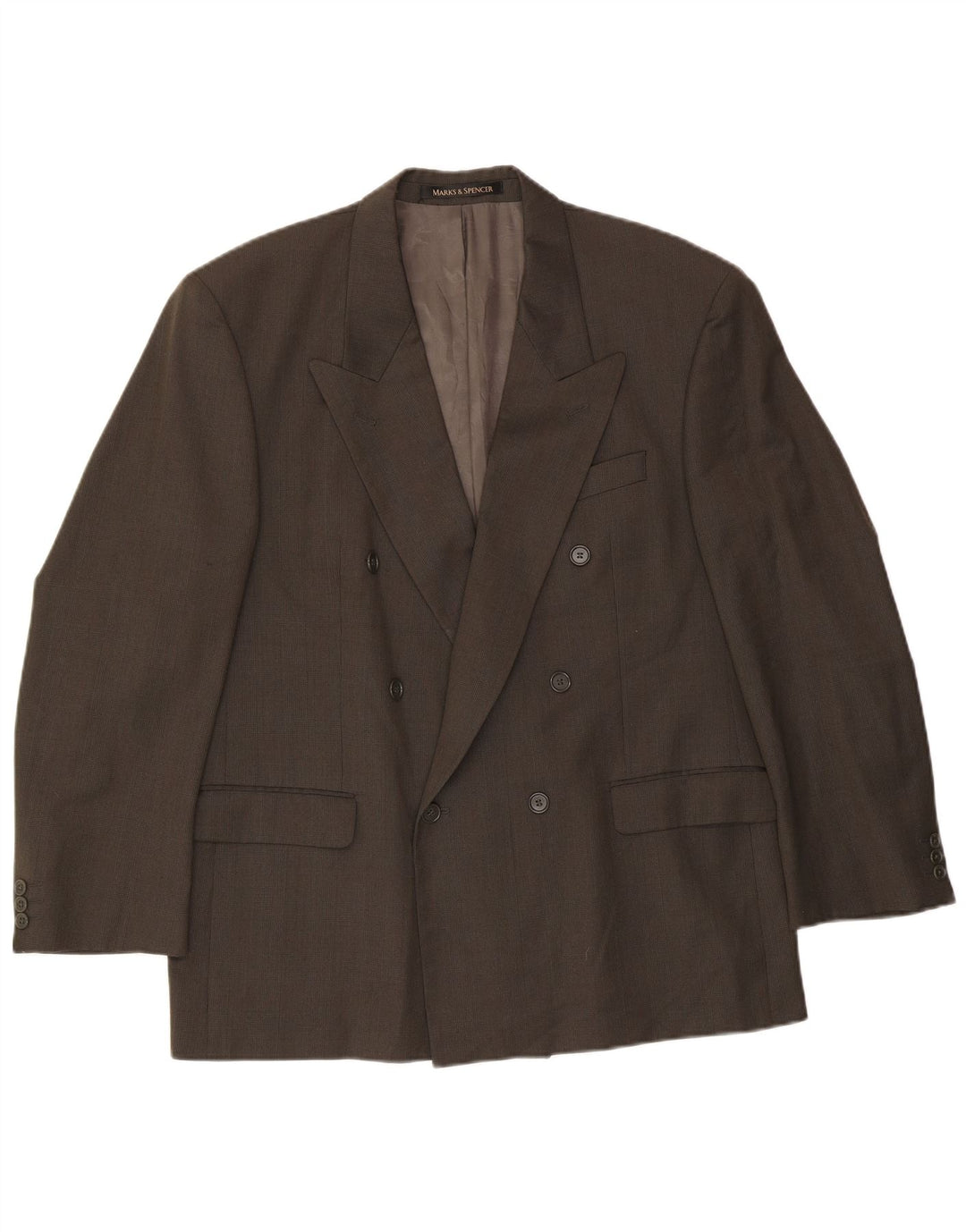 Marks & Spencer muški sako s dvostrukim kopčanjem UK 44 XL zeleni karirani