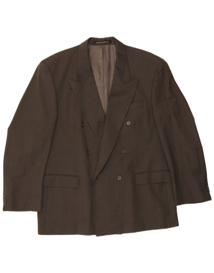 Marks & Spencer muški sako s dvostrukim kopčanjem UK 44 XL zeleni karirani