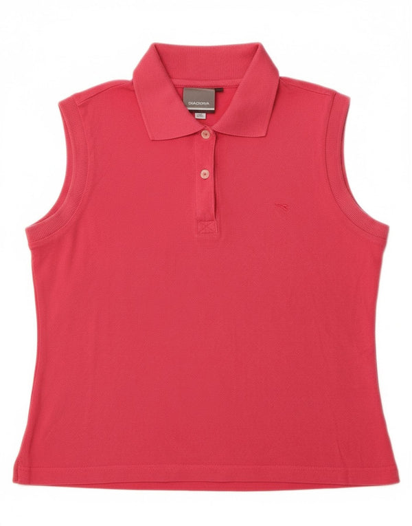 Diadora ženska polo majica bez rukava IT 42 Srednje ružičasti pamuk