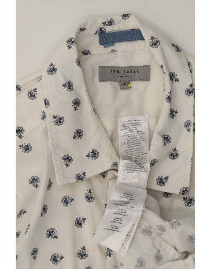 Ted Baker muška košulja veličine 4 velika bijela cvjetna pamuk