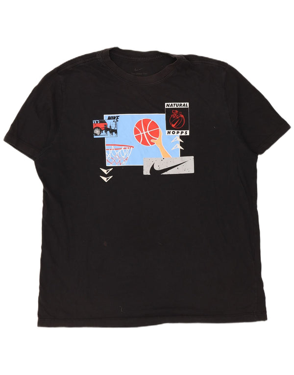 NIKE Muška majica kratkih rukava s grafičkim motivima XL, crni pamuk