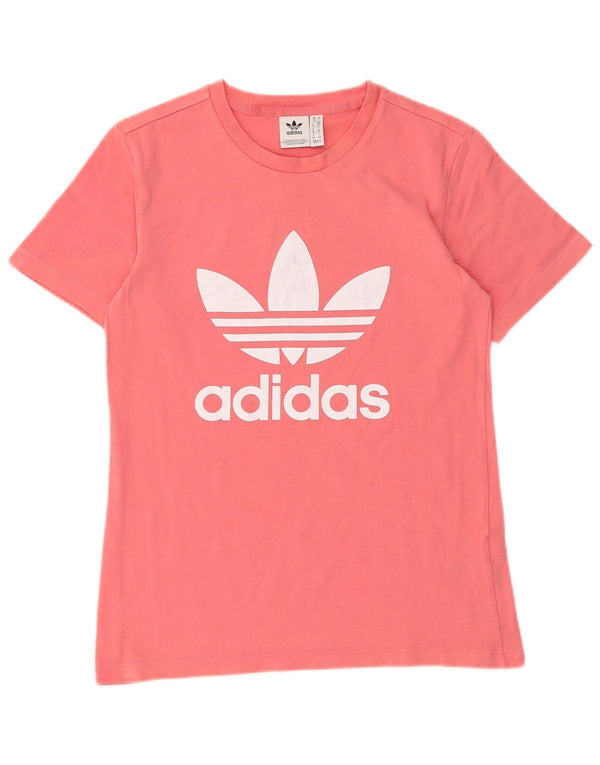 Adidas ženska majica kratkih rukava s grafičkim motivima UK 10 Small Pink Cotton