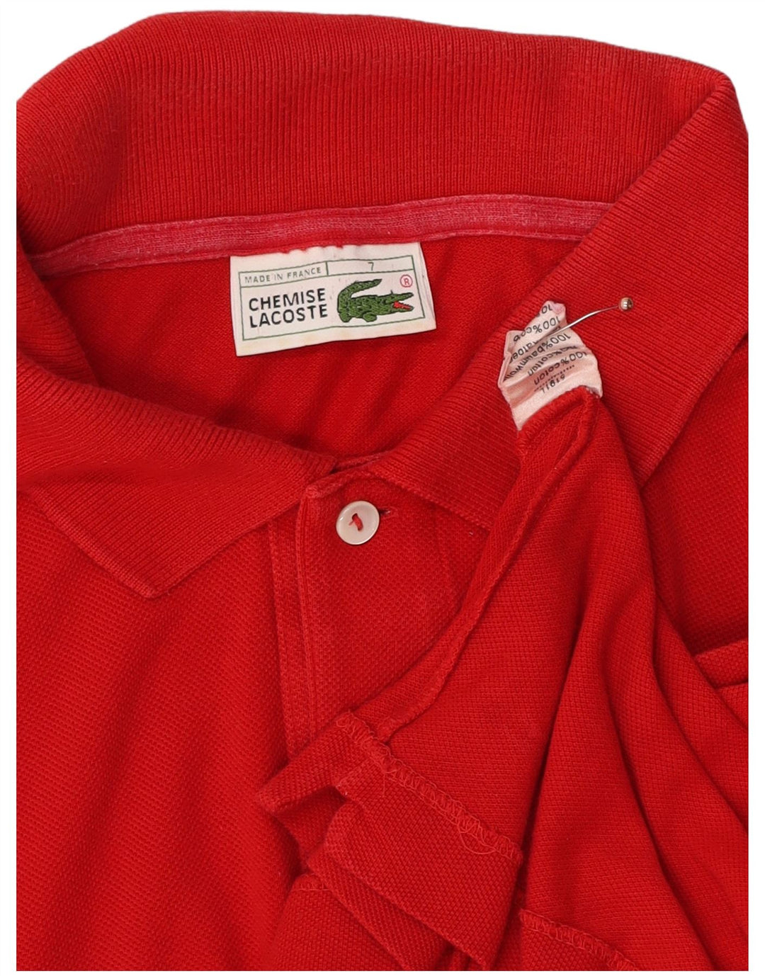 LACOSTE muška polo majica veličina 7 2XL crveni pamuk