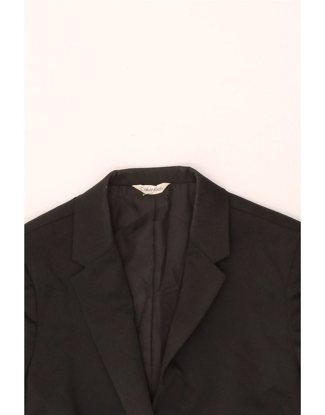 CALVIN KLEIN Womens 1 Button Blazer Jacket UK 6 XS Black Polyester Vintage Calvin Klein and Second-Hand Calvin Klein from Messina Hembry 