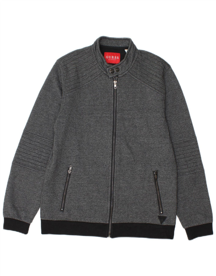 Guess muška bomber jakna UK 34 XS sivi pamuk u boji