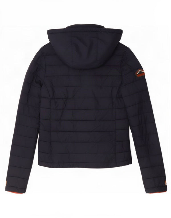 Superdry ženska podstavljena jakna s kapuljačom UK 6 XS tamnoplavi poliester
